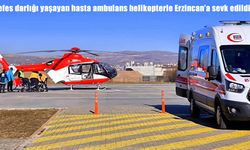 Erzincan’da yaşam koridoru: Nefes darlığı yaşayan hasta için ambulans helikopter devreye girdi