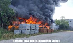 Bursa’da boya deposunda yangın: Söndürme çalışmaları sürüyor
