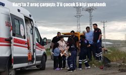 Kars’ta 2 araç çarpıştı: 3’ü çocuk 5 kişi yaralandı