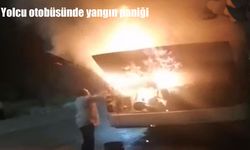 Samsun’da seyir halindeki yolcu otobüsünde yangın