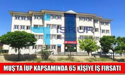 Muş'ta İŞKUR ve Müftülük iş birliğiyle 65 kişiye istihdam