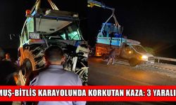 Muş-Bitlis karayolunda iki araç çarpıştı: 3 yaralı