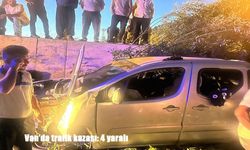 Van'da hafif ticari araç şarampole yuvarlandı: 4 yaralı