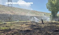 Van’da korkutan yangın: Bahçedeki alevler kontrol altına alındı