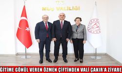 Muş Valisi Çakır, hayırsever Özmen çiftini ağırladı