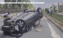 Patnos'ta araç takla attı: 1 yaralı