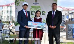 Yeşilyurt’ta öğrenciler çevre için yarıştı, kazananlar ödüllendirildi