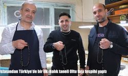 Ustasından Türkiye'de bir ilk: Balık taneli Oltu taşı tespihi yaptı