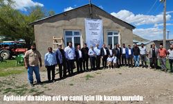 Aydınlar’da taziye evi ve cami için ilk kazma vuruldu
