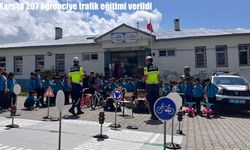 Kars’ta 207 öğrenciye trafik eğitimi verildi