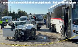 Samsun’da otomobil ile özel halk otobüsü çarpıştı: 1 ölü, 6 yaralı