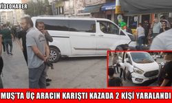 Muş'ta zincirleme kaza: 2 yaralı!