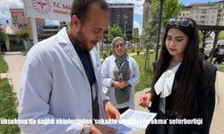 Yüksekova'da sağlık ekiplerinden 'sokakta sigarayı bırakma' seferberliği