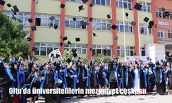 Oltu’da üniversitelilerin mezuniyet coşkusu