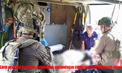 Hakkari’de askeri helikopter sarp arazide hayatını kaybeden vatandaş için havalandı