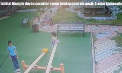 İstiklal Marşı'nı duyan çocuklar oyunu bırakıp hazır ola geçti: O anlar kamerada