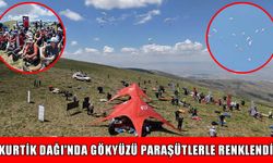 Muş semalarında görsel şölen: Paraşütçülerin yarışı nefes kesti