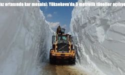 Yaz ortasında kar mesaisi: Yüksekova’da 5 metrelik tüneller açılıyor