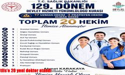 Bitlis’e sağlık takviyesi: 20 yeni doktor atandı