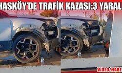 Hasköy’de iki otomobil çarpıştı: 3 kişi yaralandı