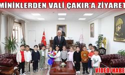 Muş Valisi Çakır, makamında minik öğrencileri ağırladı