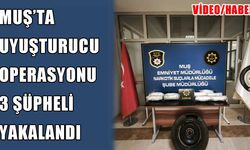 Muş'ta 4,7 kilogram esrar ele geçirildi: 3 kişi gözaltında