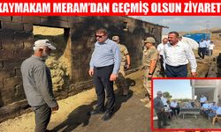 Korkut Kaymakamı Meram’dan ahırı yanan vatandaşa destek