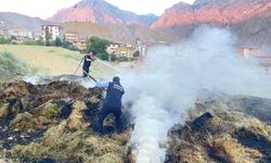 Hakkari'de çıkan yangında bir ailenin kışlık hayvan yemleri kül oldu