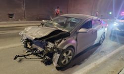 Erkenek Tüneli'nde otomobil kamyona arkadan çarptı: 1 yaralı