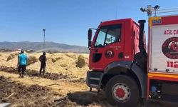 Elazığ’da saman yangını büyümeden söndürüldü
