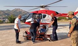 Düzgün Baba Dağı'nda yaralanan kadın helikopterle kurtarıldı