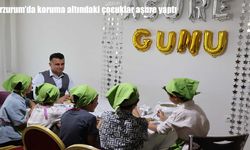 Erzurum'da koruma altındaki çocuklar aşure yaptı