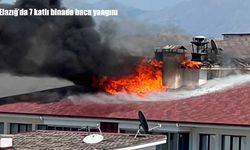 Elazığ'da 7 katlı binada baca yangını