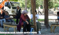 Malatya'da sıcak havada parklar doldu