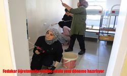 Elazığ'da öğretmenlerden gönüllü seferberlik: Okulu kendi elleriyle yeniliyorlar