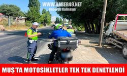 Muş'ta jandarmadan motosikletlere sıkı denetim