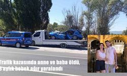 Afyonkarahisar'da feci kaza: Anne ve baba hayatını kaybetti, 8 aylık bebek ağır yaralandı