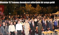 Oltulular 15 Temmuz demokrasi nöbetinde bir araya geldi