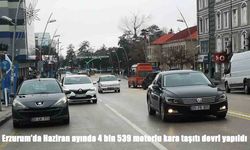 Erzurum'da Haziran ayında 4 bin 539 motorlu kara taşıtı devri yapıldı
