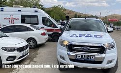Elazığ'da gezi teknesi faciası ucuz atlatıldı: Batan teknedeki 7 kişi kurtarıldı