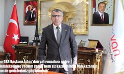Van OSB Başkanı Aslan’dan yatırımcılara çağrı: “Memleketinize yatırım yapın”