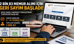KPSS 2026/1 tercihleri başladı: Kamu kurumlarına 2 bin 83 personel alınacak