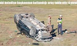 Van'da eski belediye başkanının kullandığı otomobil takla attı: 4 yaralı