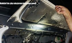 Hakkâri'de çöp sıkıştırma kamyonunda çıkan yangın söndürüldü