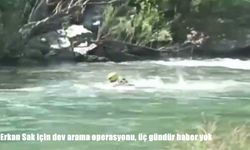 Habur Çayı'nda kaybolan Erkan Sak'ı arama çalışmaları üçüncü gününde