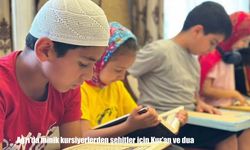 Ağrı'da minik kursiyerlerden şehitler için Kur'an ve dua