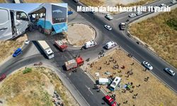 Manisa’da panelvan ile özel halk otobüsü çarpıştı: 1 ölü, 4’ü ağır 11 yaralı