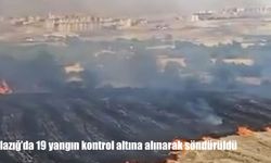 Elazığ'da 19 yangın kontrol altına alınarak söndürüldü