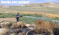 Van’da anız yangını söndürüldü