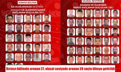 Kırmızı bültenle ve ulusal seviyede aranan 65 suçlu ülkeye getirildi